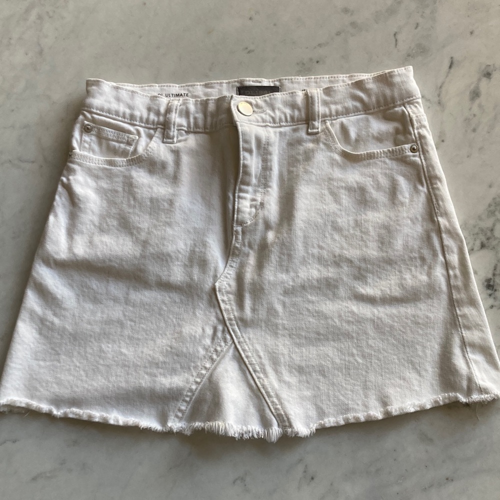 DL1961 White Denim Jenny Mini Skirt-Girls Size 16